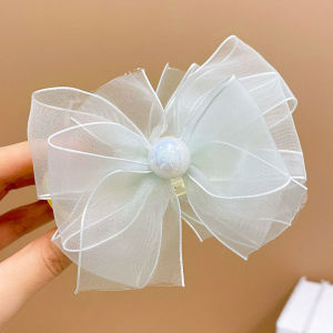Mesh Lace Bow Hair Claw Princess Bun Topknot Hairstyle Hair Clip For Baby Girls Sweet Barrettes Kids Headwear Hair Accessories