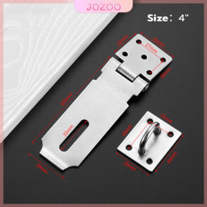 Jozoo 3/4/5 Inches 90/180 Degree Padlock Hasp Stainless SteelSecurity Door Clasp Hasp Lock Latch