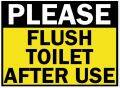 Flush Toilet After Use |Laminated Signage|Waterproof Laminated Sign Board|with adhesive or with punch holes|8.3"x10.5" Sign Board. 