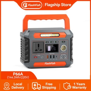FlashFish P66A 200W Power Station 144.3Wh 39000mAh 200W Type-C Portable Power Station with Led Light 220V High Capacity Powerbank Compitable For Outdoor Camping Solar Generator