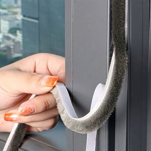 5m Self-Adhesive Door and Window Sealing Strip - Plastic Draft Stopper with Adhesive Backing for Aluminum Alloy Windows and Wooden Doors Waterproof/Windproof/Soundproof Collision Prevention Seal Strip