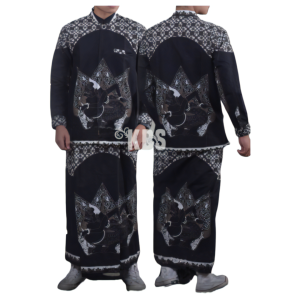 Setelan Koko + Sarung Batik Lengan Panjang Pria Dewasa Terbaru Bahan Katun Premium GUMAR LAWASAN