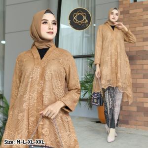 STELAN ABAYA TUNIK KARTINI/SET KEBAYA TUNIK KARTINI MODERN KEKINIAN/BAJU TUNIK BUSUI