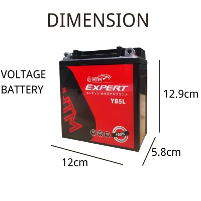 YB5L YB5 STARTER BATTERY GEL HTM M3 SERIES ( MAINTENANCE FREE ) YAMAHA HONDA MODENAS SUZUKI KAWASAKI LC135 V1 EGO NOUVO MIO BEAT PCX CBR150 PCX NEW ICON VARIO EVOZ EX90 SPORT BONUS EBONUS KLX450-R EX5 EX5 CLASS KRISS MR1 CT110 STARTER HTM MALAYSIA