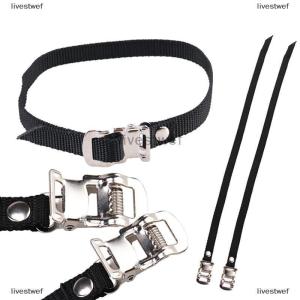 [COD] livestwef 1PC Pedal Straps Bicycle Feet Strap Bike Strap Toe Clip Strap Black