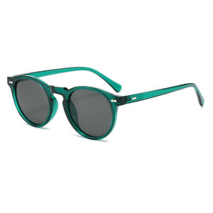AU Hong Kong style sunglasses for women 2024 New street-style European and American retro round-frame sunglasses with UV protection and Japanese-style polarized lenses