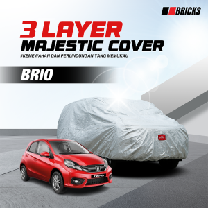 3 Layer Cover Brio Lama Sarung Mobil Outdoor Anti UV & Waterproof BRICKS