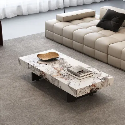 Italian Sintered Stone Coffee Table Square Coffee Table Storage Coffee Table Living Room Coffee Table