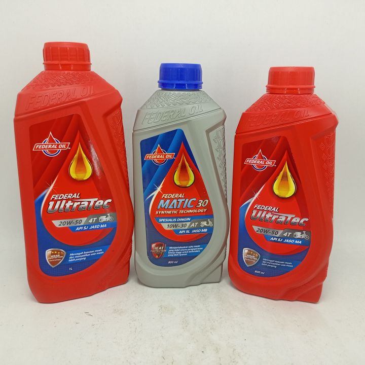 Oli Mesin Federal Ultratec 20W-50 1L untuk Motor - Pelumas Berkualitas