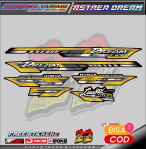 STRIPING VARIASI HONDA ASTREA DREAM / STICKER LIST MOTOR HONDA ASTREA DREAM