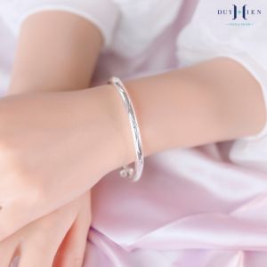 Vòng Bạc Nữ Nguyên Chất S990 Trơn Phay Sáng Nhiều Kiểu Bền Sáng Lâu Kỵ Nắng Gió - Vàng Bạc Duy Hiển