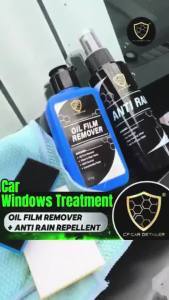 CP CAR Detailer Car Windows Treatment Set Anti Rain Repellent + Oil Film Remover 大镜去油膜 + 驱水镀膜剂