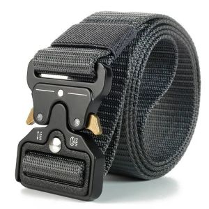 Quick Release Metal Buckle Tactical Belt Soft PP Military Belt Adjustable Daily Outdoor Sports Waistband