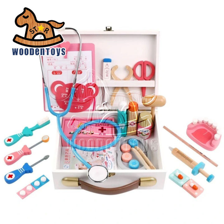 Doctor Medical Play Set Dentist Medical Kit for Kids Children Pretend Play Wooden Toys Gift Lazada PH