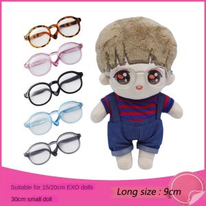 GANGBANI Nhựa Kính búp bê labubu nhung lông Gọng tròn Nhiều màu Kính đồ chơi búp bê labubu 6.5cm 9cm Phụ kiện búp bê Đồ chơi búp bê