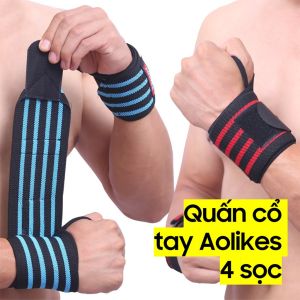 [1 ĐÔI] Quấn Cổ Tay Aolikes A-1539 | Quấn Bảo Vệ Tập Gym Cao Cấp | Dài 60cm
