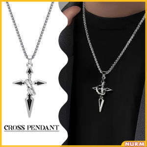 Nurm Fashion Cross Pendant Necklace Mens and Womens Hip Hop Style Men Women Gift Jewelry Accessories