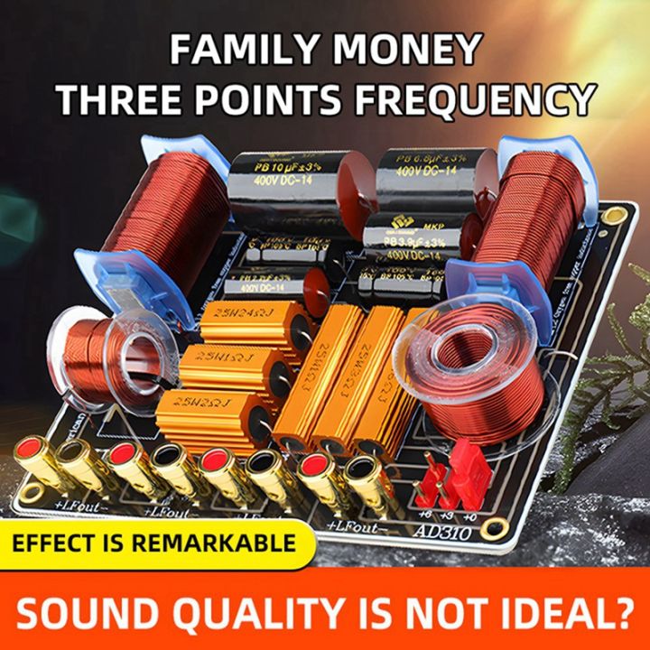 Kcvzitrds Professionele Drieweg Speaker 450 W High Power Splitter 750 Hz/5000 Hz Scene Home Theater 3-Units Audio Crossover Filter Duurzaam Eenvoudig te installeren Gemakkelijk te gebruiken