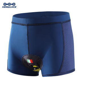 KEMALOCE Cycling Underwear Men 5D Gel Padded Shockproof Bike Shorts Blue&Grey&White&Purple Cycling Shorts MTB  Bicycle Underpant