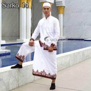 Kemeja Batik Koko Muslim plus Sarung Celana Sarko Vatabatik