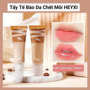 Tẩy tế bào chết môi Heyxi kem tẩy da chết môi hạt cà phê Vitamin E giúp môi căng bóng - LT Grocery
