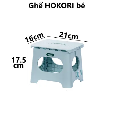 Ghế đẩu mini gấp gọn HOKORI / GIA LONG nhựa VIỆT NHẬT - Quai xách đôn kê chân - 2058/9+9075