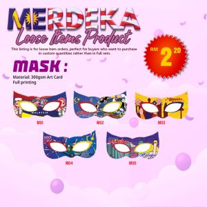 MERDEKA LOOSE ITEM / DIY Topeng Merdeka / T SHIRT Hari Merdeka / Face Sticker Merdeka / DIY Tanjak Merdeka / KEYCHAIN