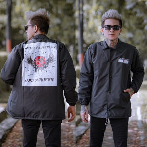 Loxy Jaket Coach Pria Japanese Paling Keren Bagus Sekali Ada Kantong Dalamnya Bahannya Tebal Anti Angin dan Anti Air