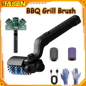Electric BBQ Cleaner Brush Wireless Stainless Steel Rotary Grill Brush for Outdoor Grill Steam BBQ Cleaning Brush