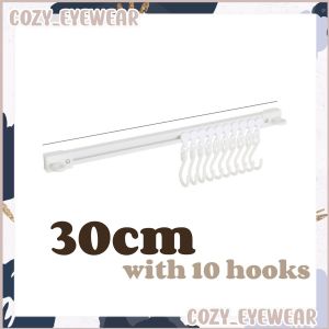 Sliding Track Wall Hook Multifunction Long Row Adjustable Home Storage 10 S Hook Non-Punching Cabinet Hanging Sling Hook