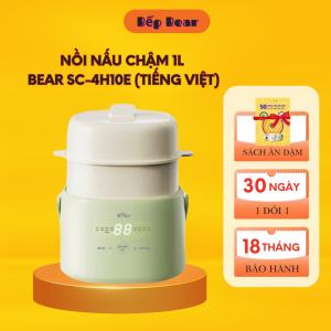 Nồi Nấu Chậm 1L BEAR 8 Chế Độ Nấu Hầm Chưng Yến Giữ Trọn Dinh Dưỡng Bản Tiếng Việt Bảo Hành 18 Tháng