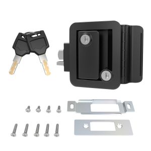 FOUNDTWO Wear-resistant RV Door Lock Anti Theft 2 Keys Entry Door Lock Durable Portable Camper Lock Replacement Kit Travel