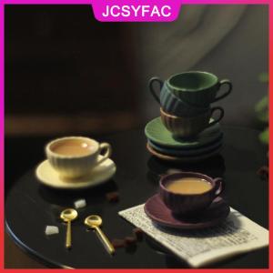 JCSYFAC 2 cái Dollhouse thu nhỏ đồ ăn mini mô hình thẳng đứng cốc cà phê Tấm đặt đồ chơi mô hình nhà búp bê phụ kiện