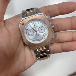 ►BellRoss Swiss Mens Watch 42mm Quartz Multifunctional Chronograph Watch
