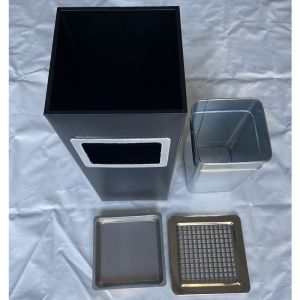 【48 hour shipping】Outdoor trash can stainless steel hotel trash can with ashtray and inner bucket