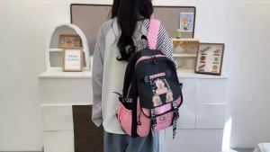 FRIDA BAGS#121 Functional Teenage Girl Backpack 18inch Multi-layer Multipurpose SchoolBook Bag