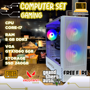 คอมพิวเตอร์ประกอบ Core-i7 / Ram 8GB / SSD 240GB / GTX1060 6GB ทำงาน เล่นเกม PUBGFreefireGTAVValorant -ComSciComZone