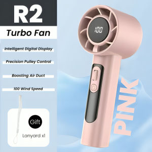 O.SHINE R2 Portable Turbo Fan Rechargeable USB Air Cooling Fan 100 Wind Gear Speed Deskstop Fan