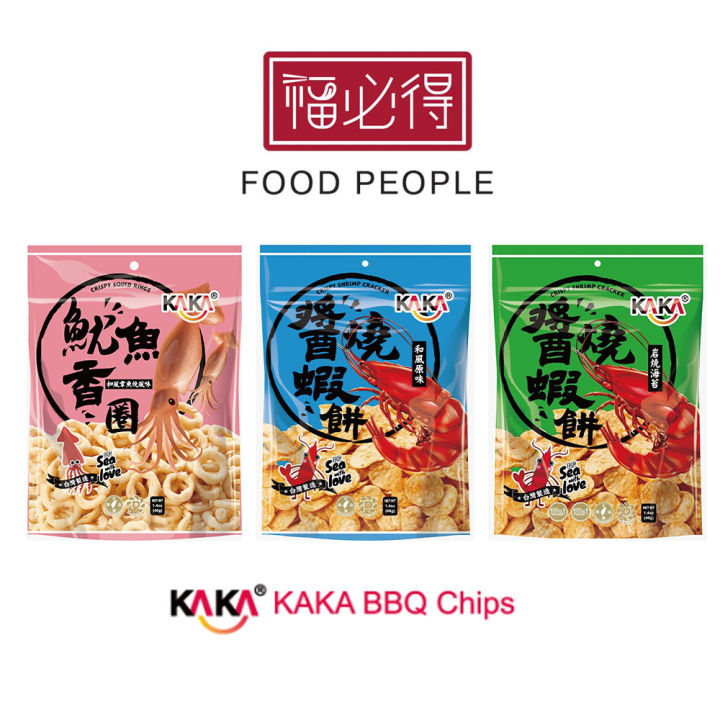 [TD] KAKA BBQ Chips Shrimp Classic/Seaweed/Takoyaki 40g KAKA醬燒蝦餅 和風原味 ...