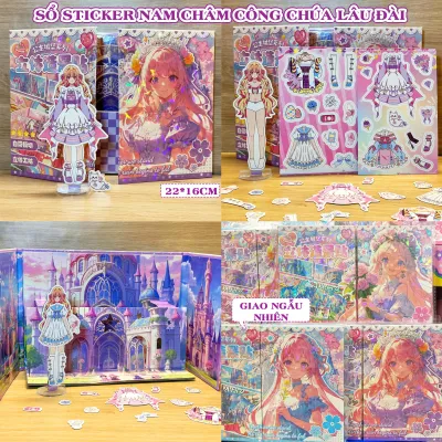 Đồ Chơi Thay Trang Phục Nam Châm Công Chúa Kuromi Melody Elsa Sticker Dán Thủ Công Thay Đồ Cho Bé