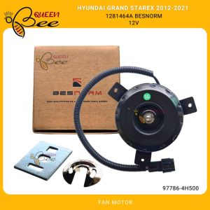 QUEENBEE BESNORM Fan Motor Radiator / Condenser for Hyundai Grand Starex 2012-2021 <97786-4H500> 1281464A