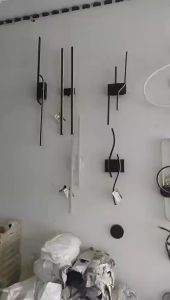 SXH  Minimalist Wall Lamp Bedroom Bedside Lamp Modern Simple Living Room Background Wall Grille Wall Lamp Corridor Aisle Lighting Fixture