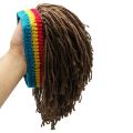 POXIA Birthday Gifts Fancy Brown Hair Accessories Balaclava Handmade Crochet Synthetic Hair Halloween Party Jamaican Knitted Beanies Wig Africa Roots Wig Braid Hat Men Wig Reggae Dreadlocks Wig. 