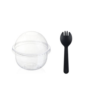 50Pcs Disposable Pudding Cups Clear Plastic Mousse Dessert Cup with Lid Party Supplies for Cold Drinks Fruit Cream 250/360/500ML2026