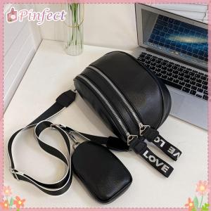 กระเป๋าคาดเอวอเนกประสงค์สำหรับผู้หญิงหนัง PU แฟชั่นกระเป๋าสะพายไหล่แบบมีกระเป๋าสำหรับผู้หญิงกระเป๋าลำลองมีขนาดเล็กกระเป๋าแบบนุ่มพกพาปรับได้สำหรับช้อปปิ้ง