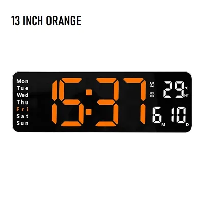 Large Digital Clock LED Temperature Date Week Time Alarm Clock