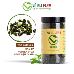 Trà Olong ( Trà Oolong/ Trà Ô long) Bảo Lộc Vũ Gia (400g/hũ) - Thơm nồng đậm đà ngọt hậu - làm nguyên liệu nấu trà sữa trà trái cây thơm ngon - Giảm cân an toàn thanh nhiệt cơ thể tăng cường sức đề kháng