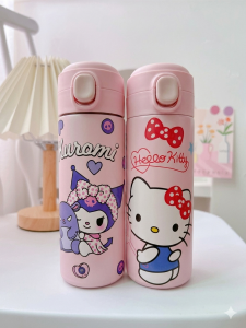 COD 304 Stainless Steel Water Bottle – Hell0 Kitty Kur0mi Cinnam0roll 420ml Thermos