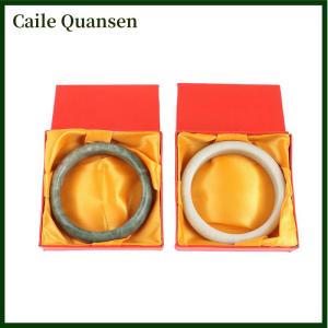 Caile กำไลข้อมือหยกสีเขียวเครื่องประดับสวยงามสำหรับผู้หญิง