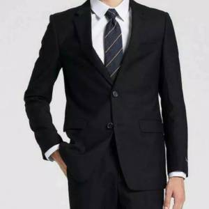 Jas Blazer Hitam Pria Slimfit buat wisuda formal kerja nikah kondangan bahan Valencia twist terbaru